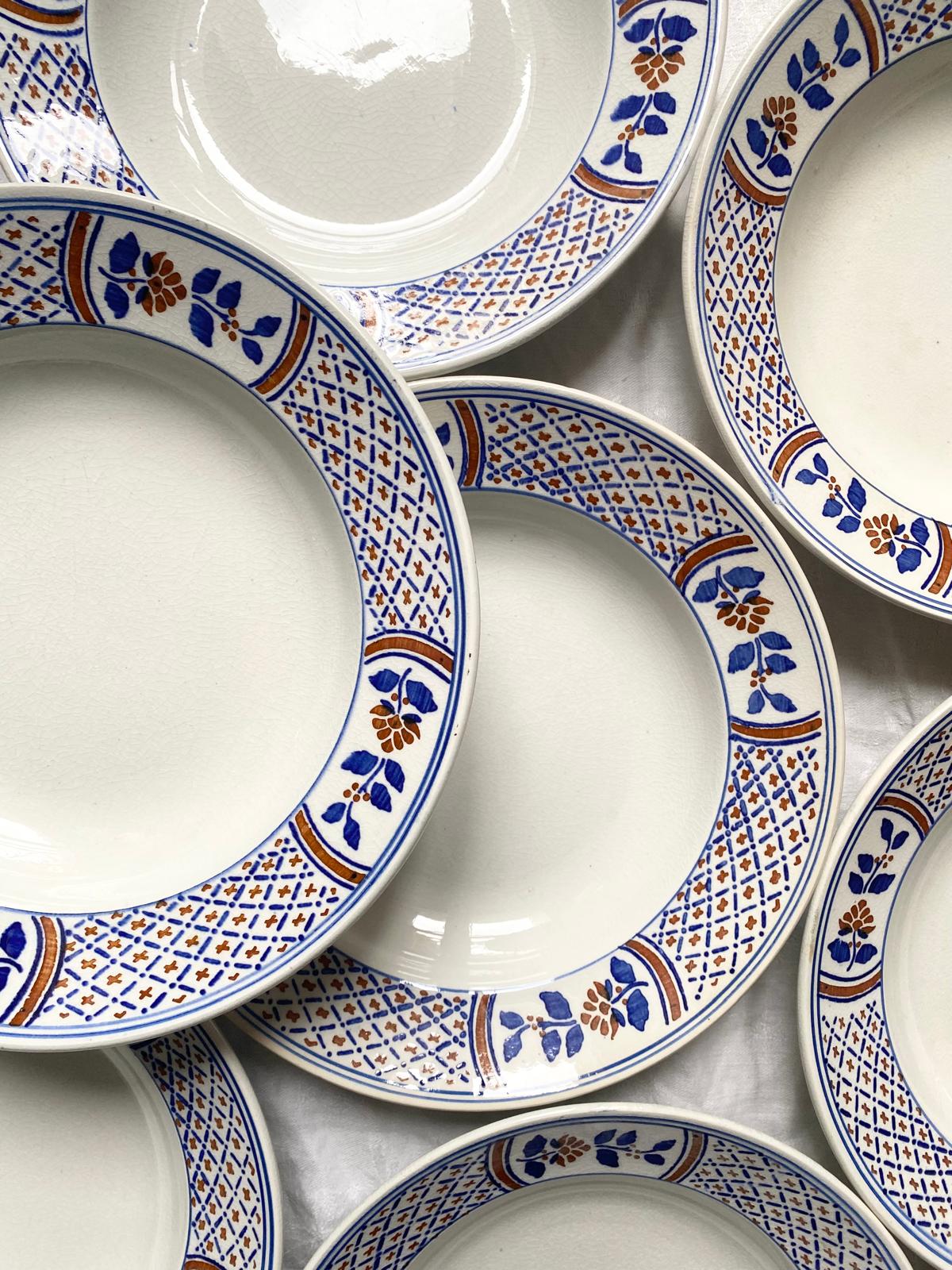 Assiette creuse Rouennais de Lunéville
