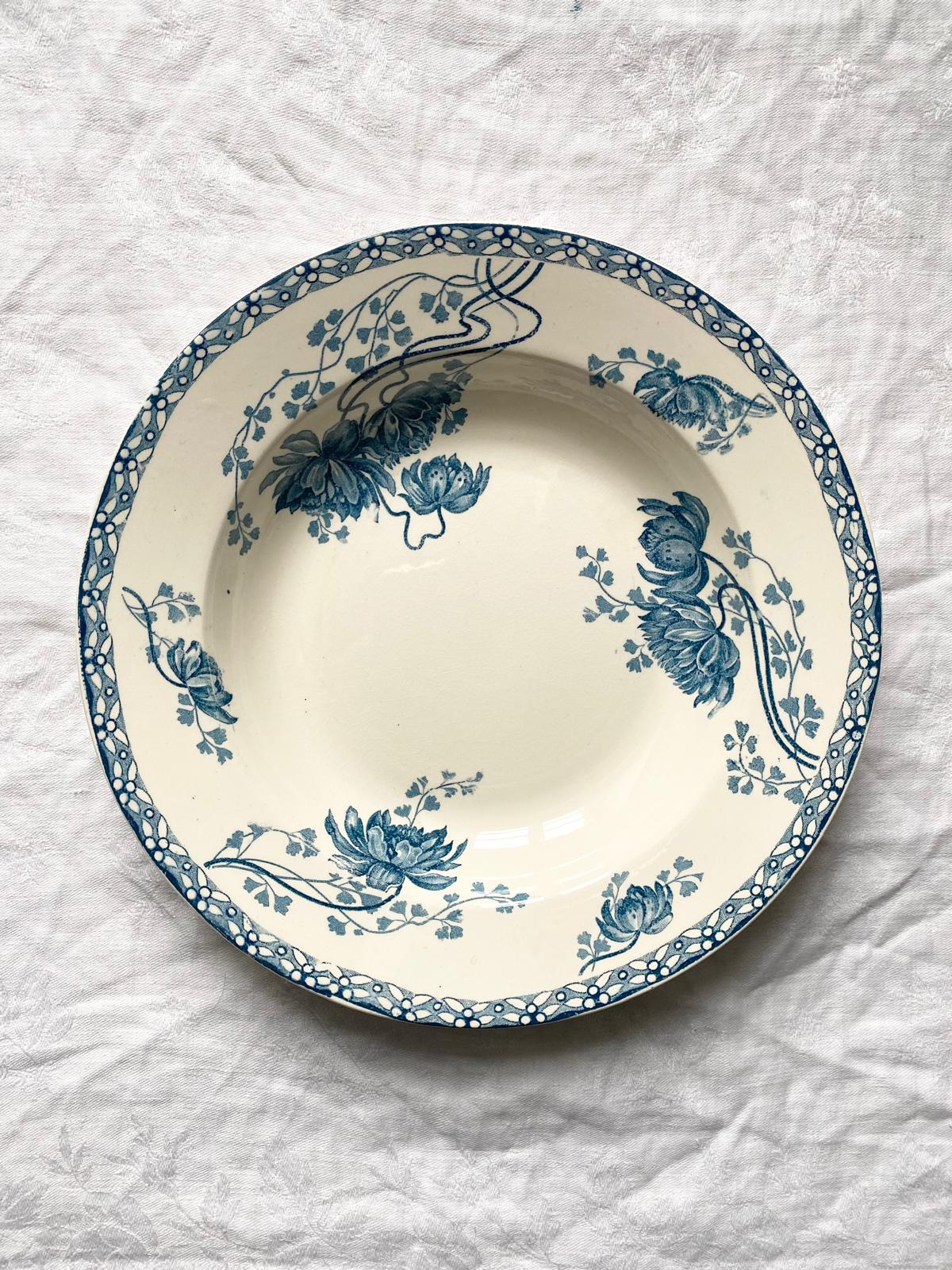 Assiette creuse terre de fer Royat de Sarreguemines