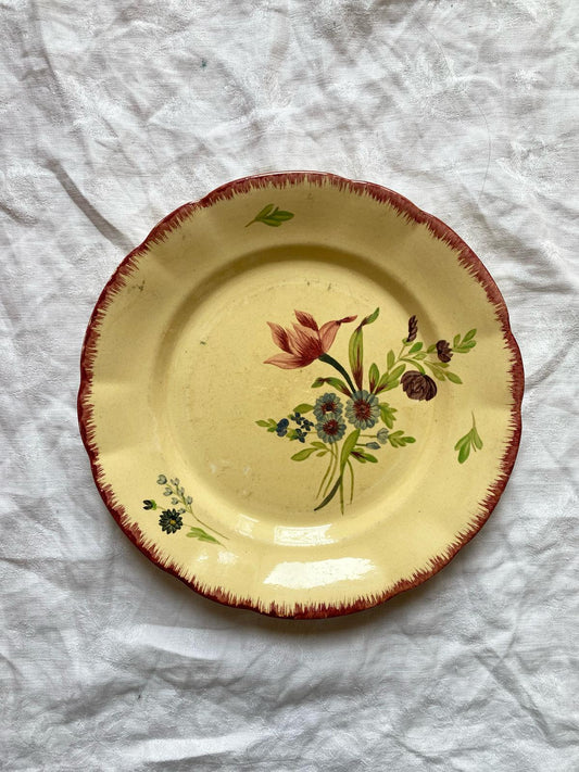 Assiette plate Fleurs de France Fénal Frères