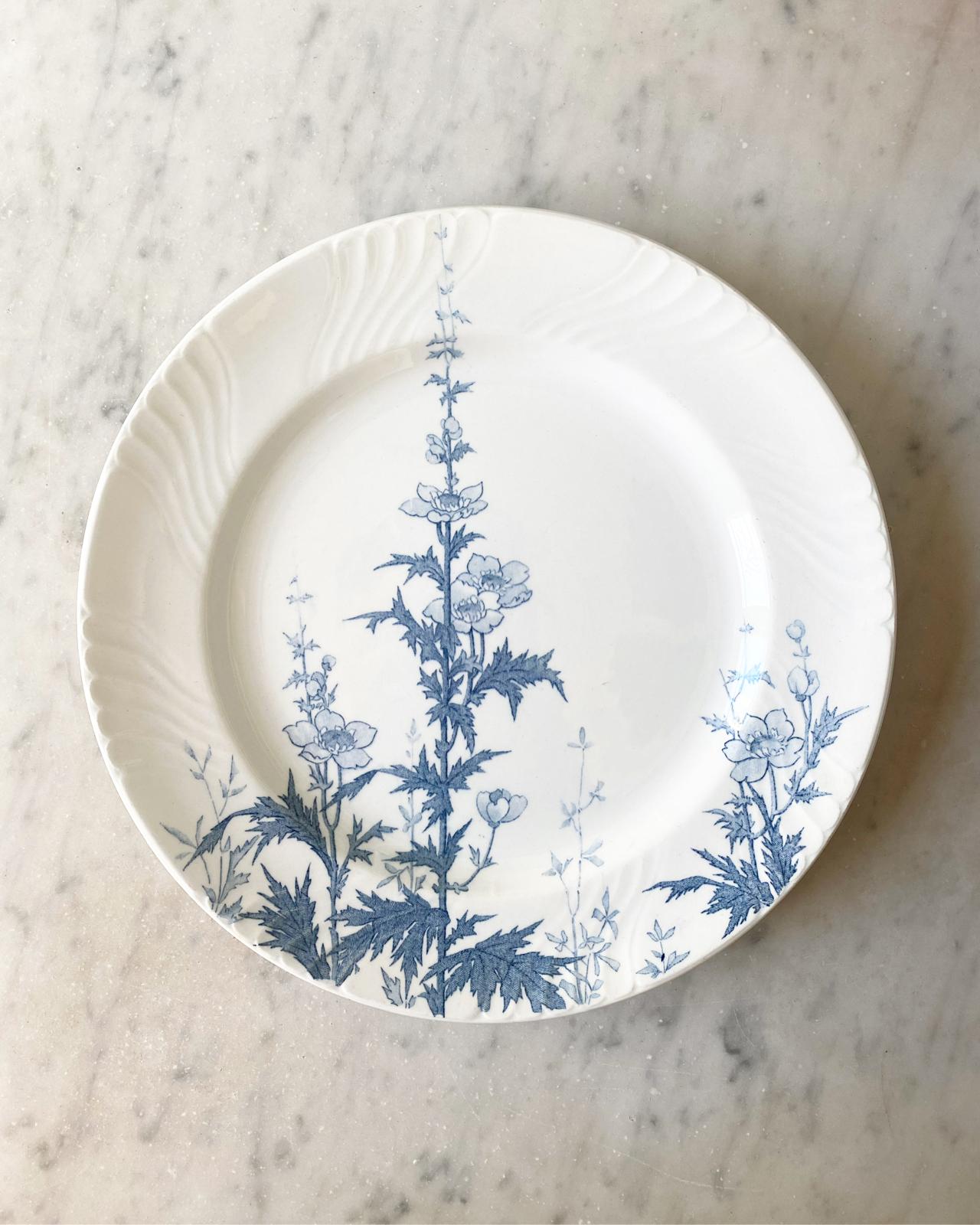 Assiette plate Minerve de Lunéville terre de fer