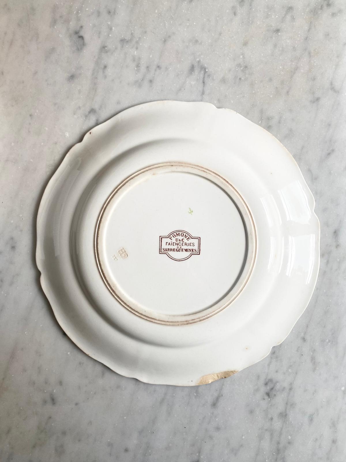 Assiette plate Pomone de Sarreguemines