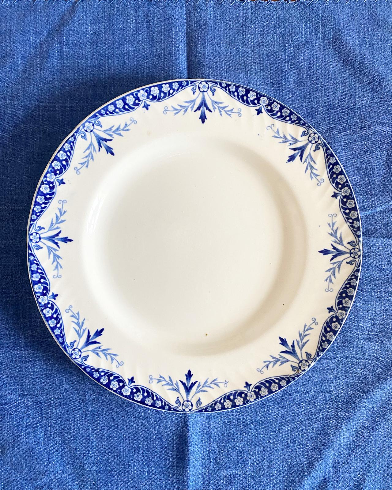 Assiette plate Menton de Gien terre de fer