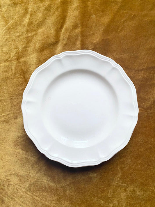 Assiette sur pied Ivoire Sarreguemines