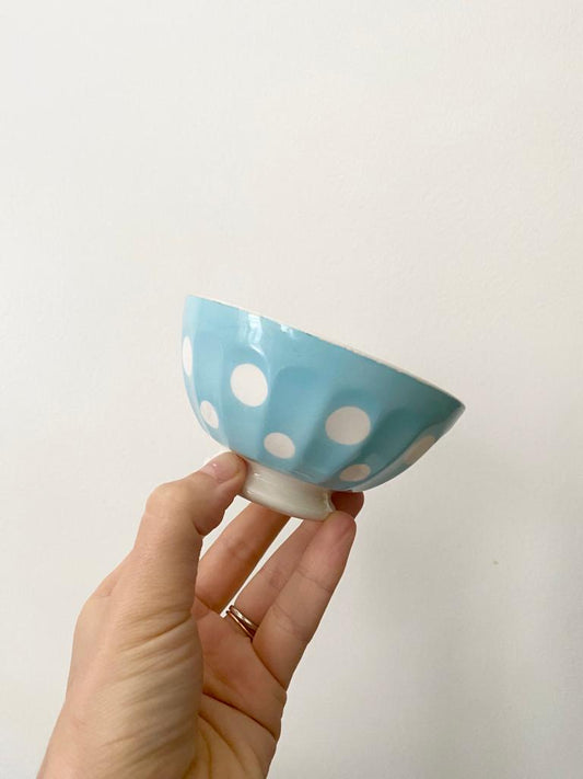 Blue polka dots