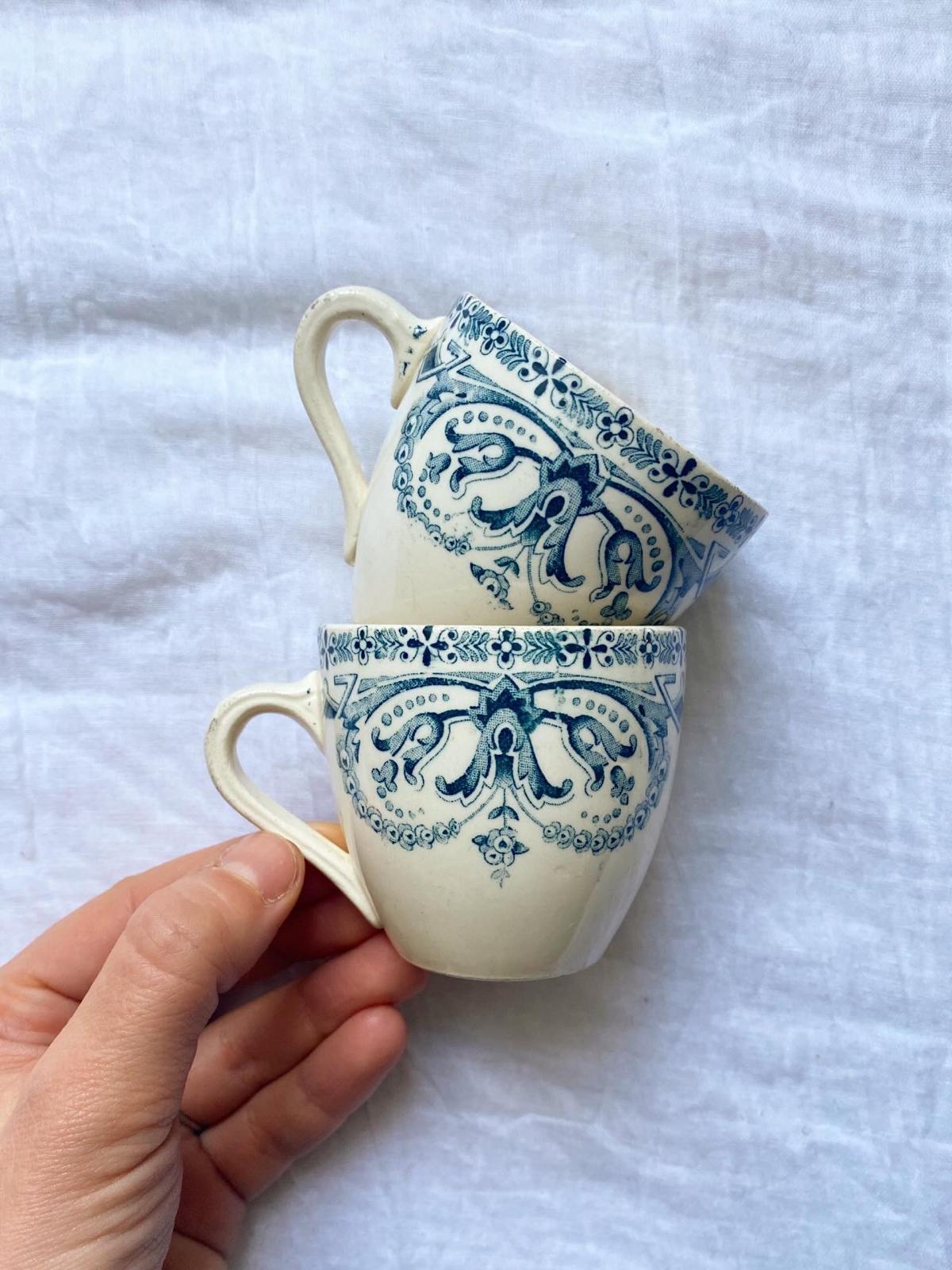 Lot de 2 tasses Guirlande terre de fer