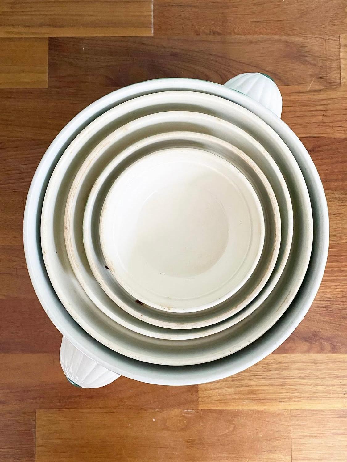 Lot de 5 saladiers gigogne Esper de Sarreguemines