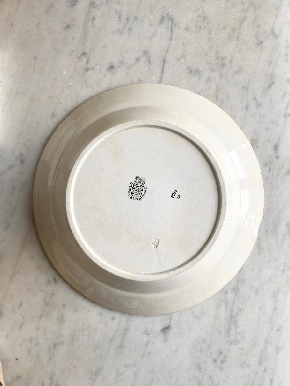 Petit plat creux vintage Digoin vert