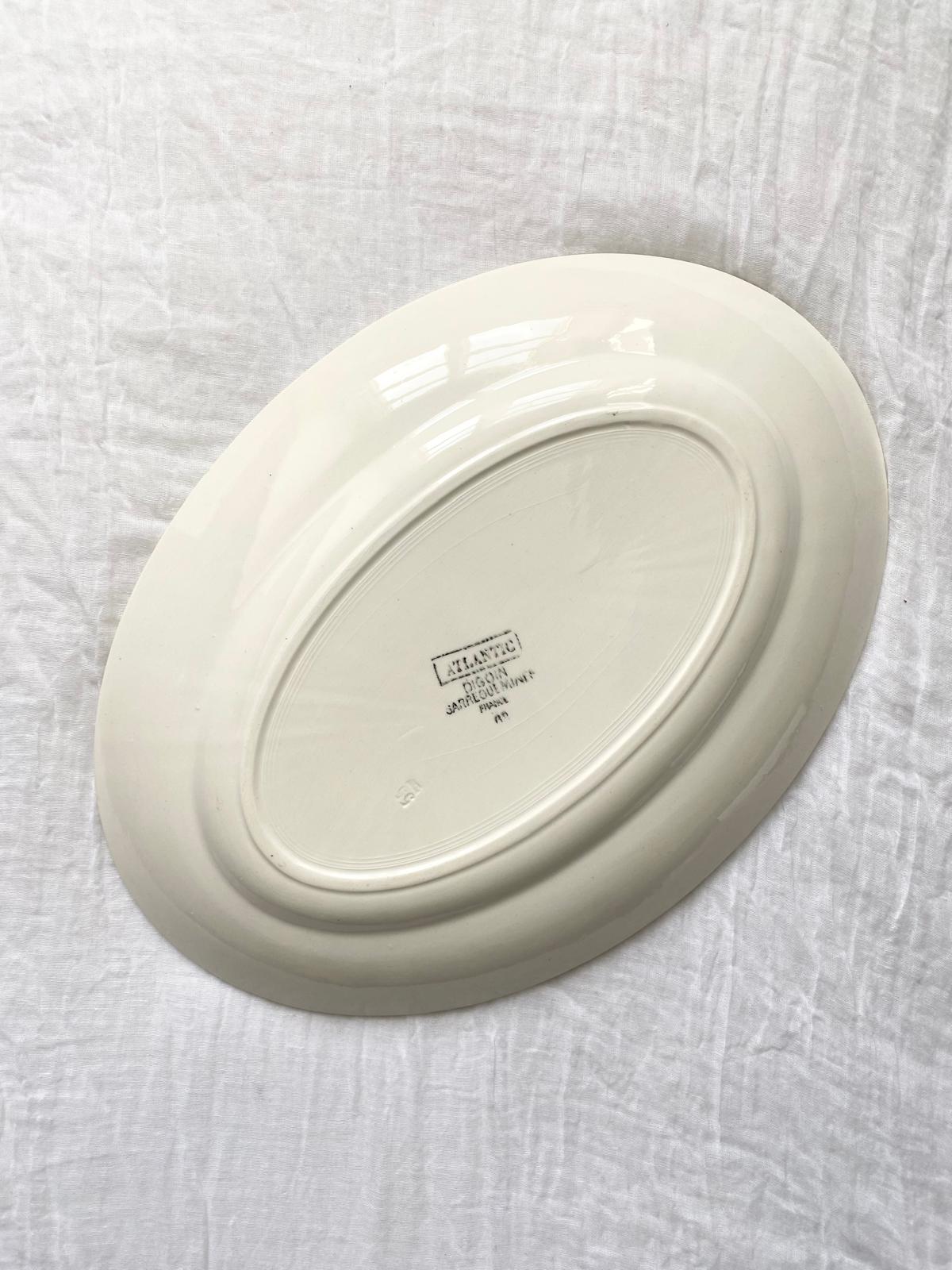 Plat Digoin Sarreguemines vintage Atlantic