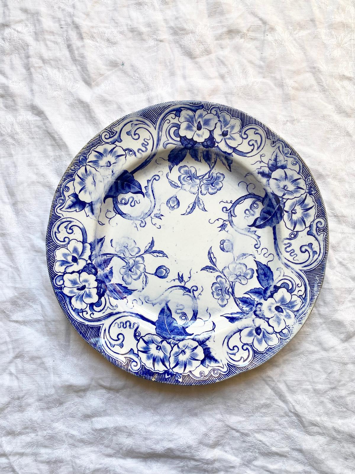 Plat en terre de fer bleue Flora de Longchamp