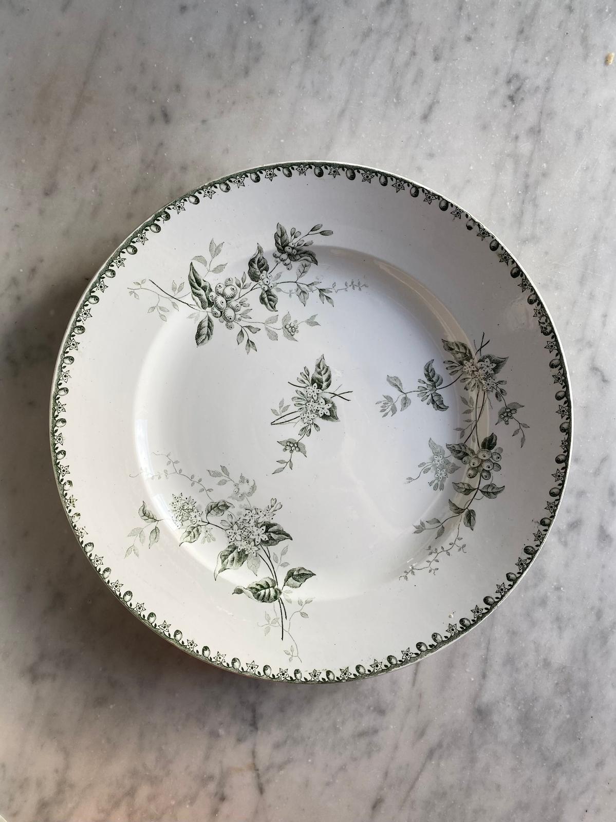 Plat en terre de fer verte Caiffa de St Amand