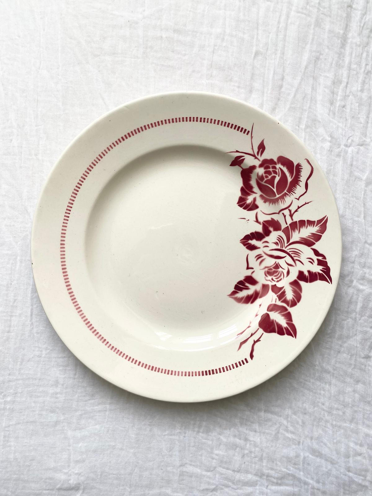 Plat rond Atlantic Digoin Sarreguemines vintage