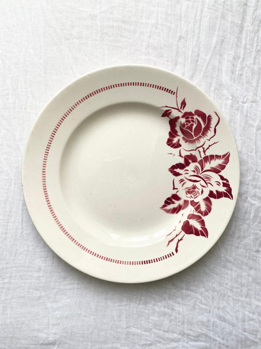 Plat rond Atlantic Digoin Sarreguemines vintage