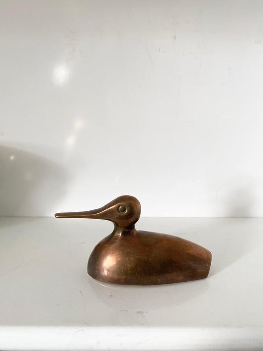 Presse papier canard laiton vintage