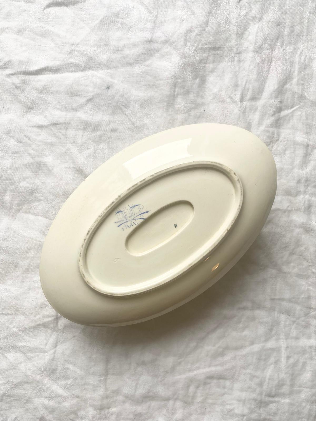 Saucière en terre de fer bleue Lunéville