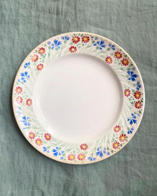 Assiettes à dessert petites fleurs de lunéville