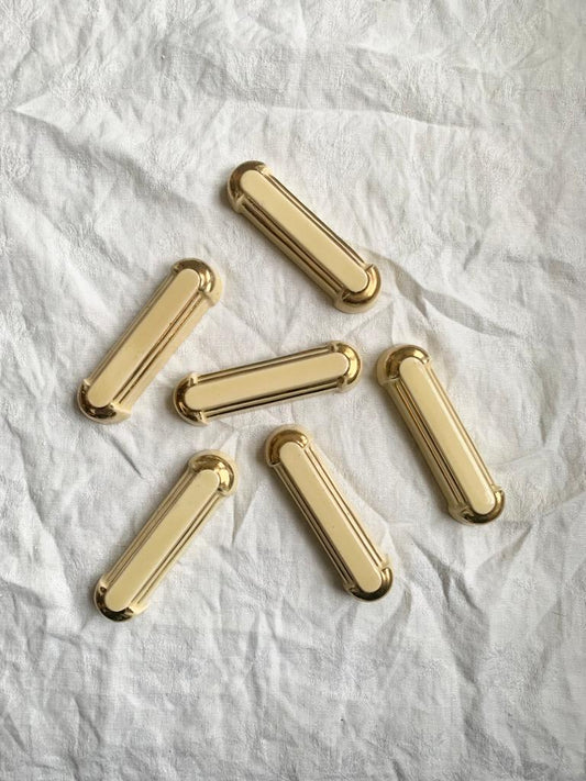Lot de 6 porte couteaux en céramique creme