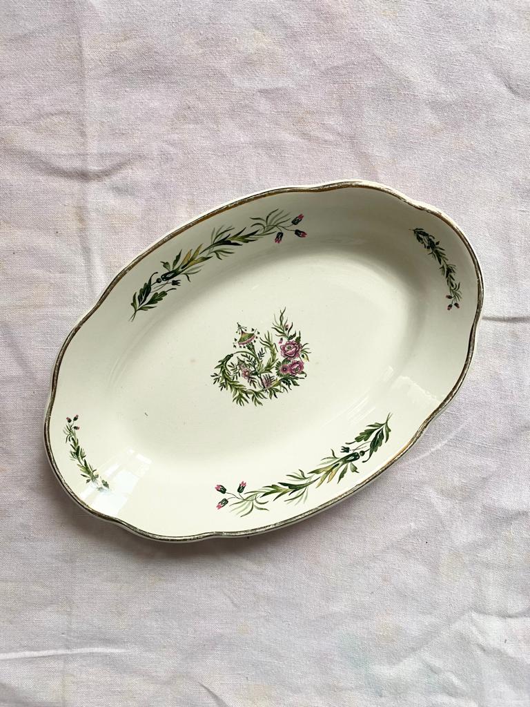 Ravier liseré doré Royan de Digoin Sarreguemines | Assiettes anciennes